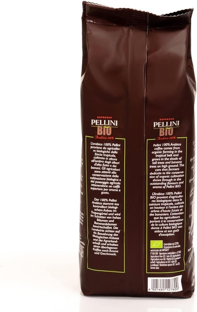 Pellini Bio 100% Arabica Coffee Beans, 500g - Image 1